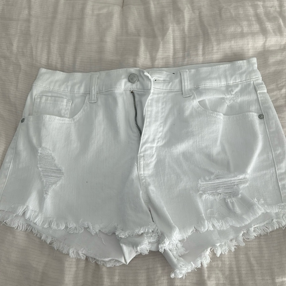 White Jean Shorts